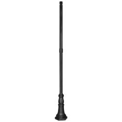 Commercial 120&quot; High Black Outdoor Post Light Pole