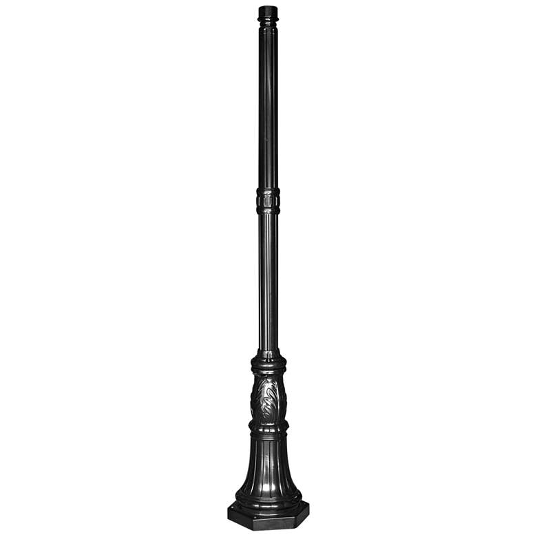 Image 1 Commercial 78" High Black Outdoor Post Light Pole