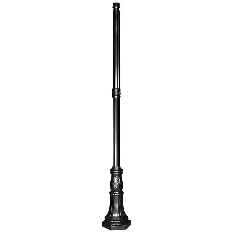 Image 1 Commercial 96 inch High Black Outdoor Post Light Pole