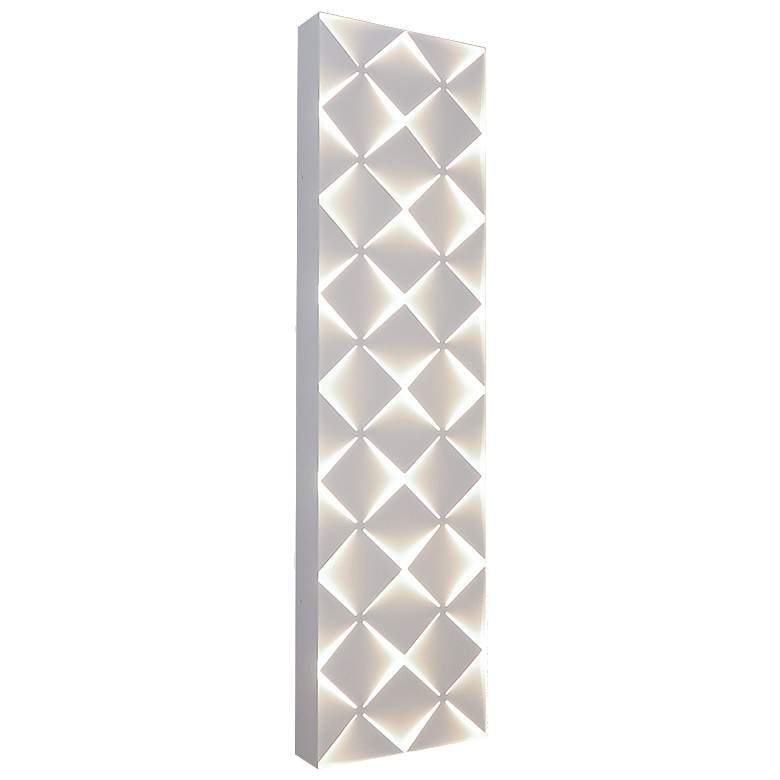 Image 1 Commons - LED Tall Sconce - White Finish - White Steel Shade