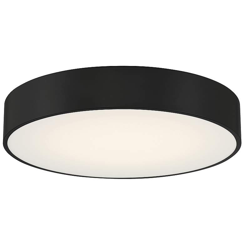 Image 1 Como 17.75" Wide Black LED Flush Mount