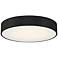 Como 17.75" Wide Black LED Flush Mount