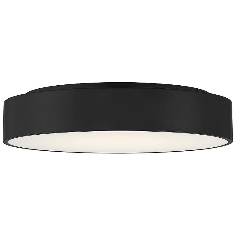 Image 3 Como 17.75" Wide Black LED Flush Mount more views