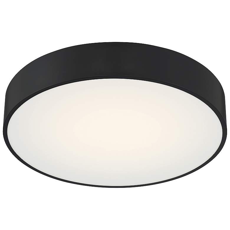 Image 4 Como 17.75" Wide Black LED Flush Mount more views
