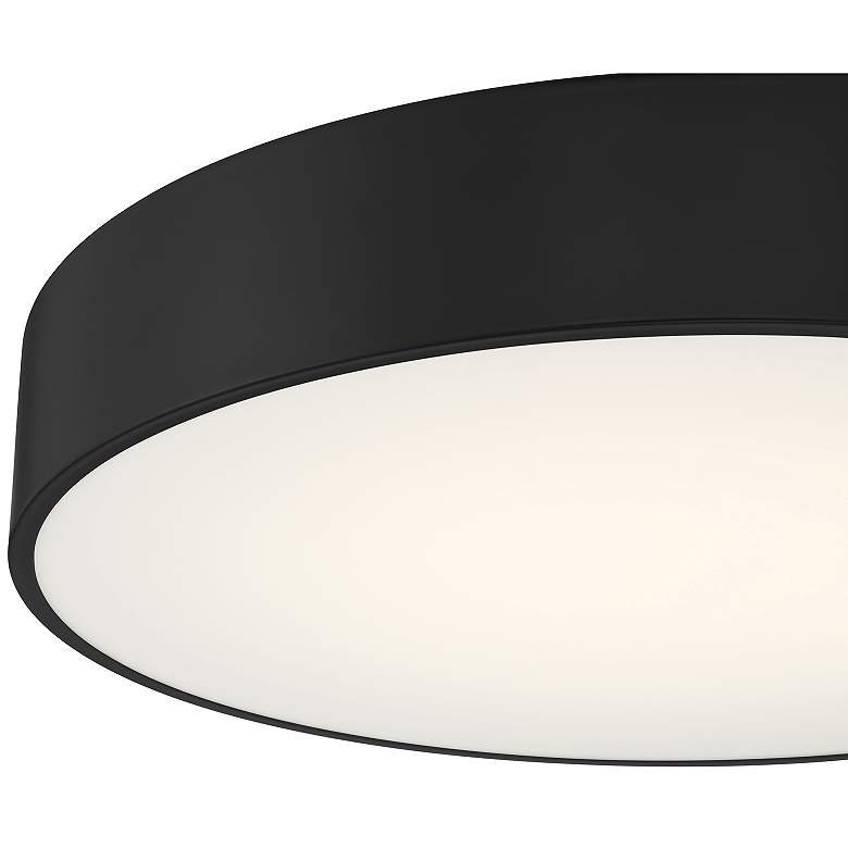 Image 5 Como 17.75" Wide Black LED Flush Mount more views