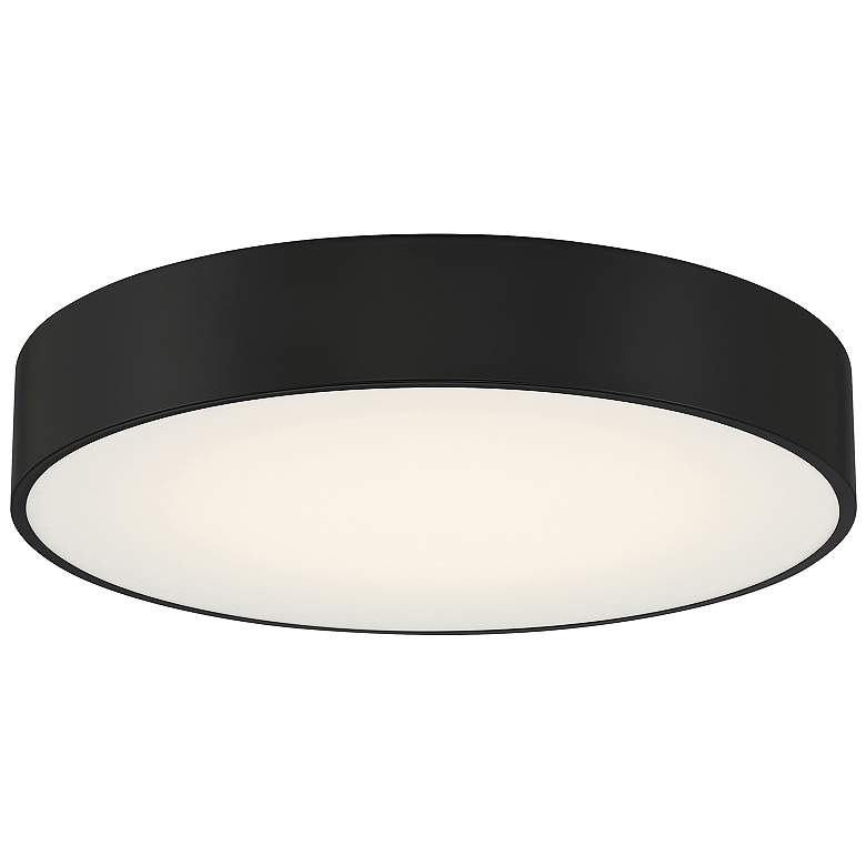 Image 1 Como 21.75" Wide Black 3CCT LED Flush Mount