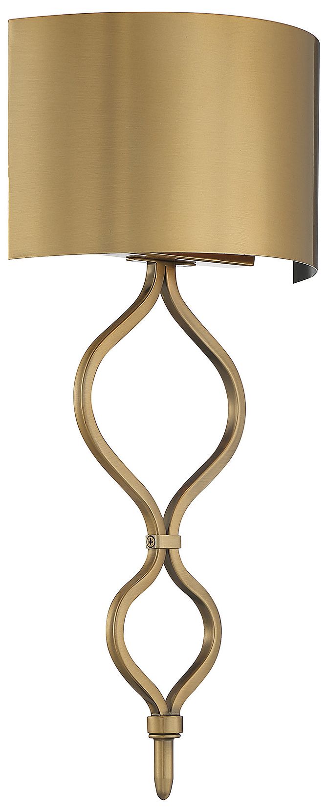 Image 4 Como LED Wall Sconce in Warm Brass more views