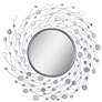 Como Silver Leaf 38" Round Wall Mirror