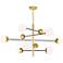 Compass 10 Light Chandelier With Medallion Gold Finish