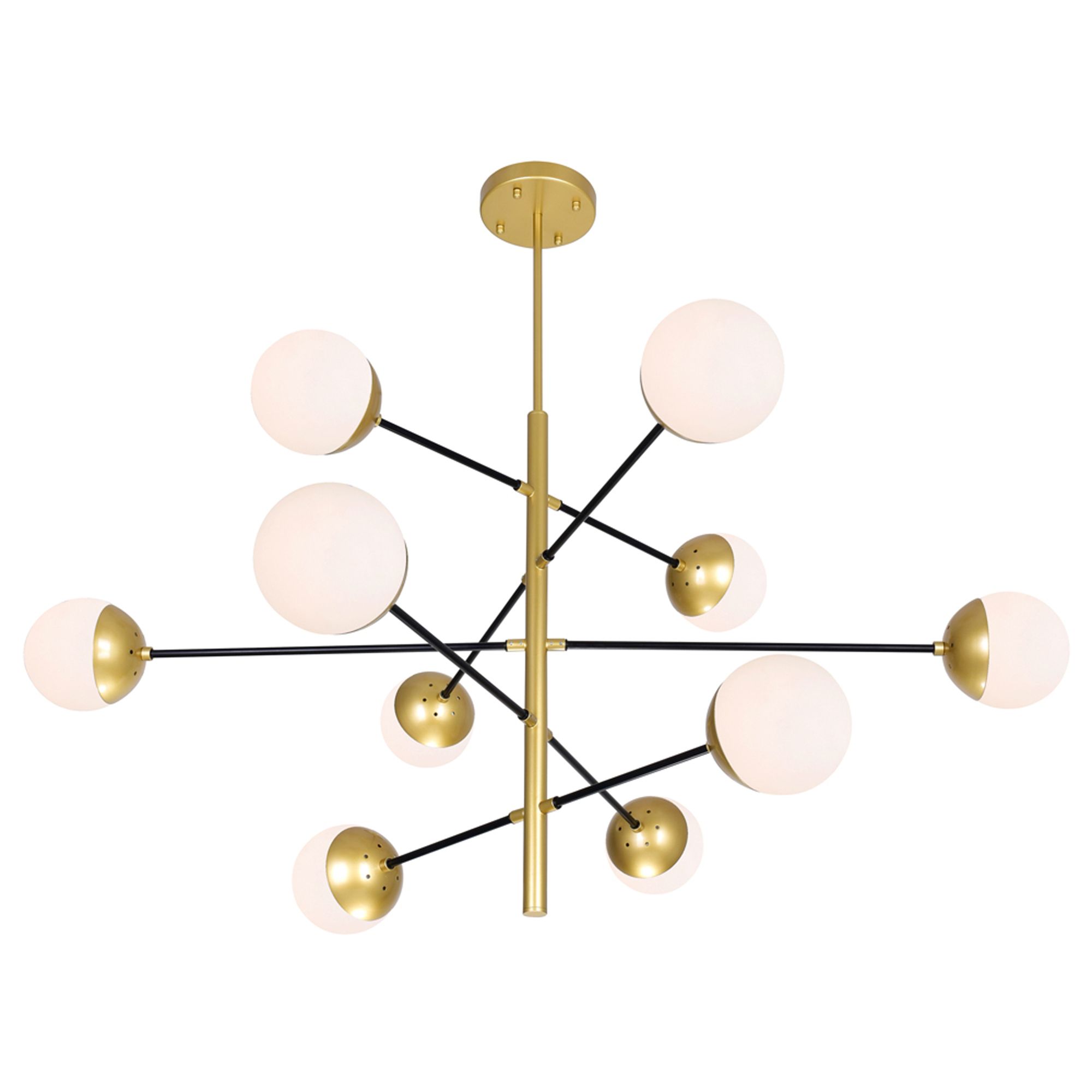 Image 3 Compass 10 Light Chandelier With Medallion Gold Finish more views