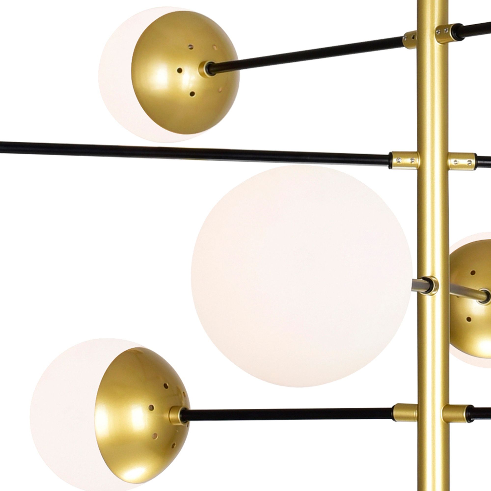 Image 4 Compass 10 Light Chandelier With Medallion Gold Finish more views