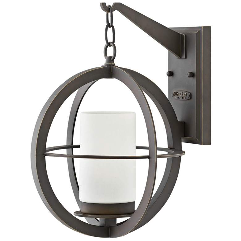 Image 1 Compass 16 1/4 inch High Oil-Rubbed Bronze Outdoor Wall Light
