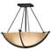 Compass 18.1" Wide Small Natural Iron Semi-Flush With Sand Glass