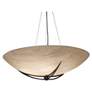 Compass 30"W Dark Iron and Faux Alabaster Pendant 0-10V LED