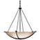 Compass 34.2" Wide Large Scale Black Pendant With Sand Glass Shade