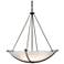 Compass 34.2" Wide Large Scale Bronze Pendant With Opal Glass Shade
