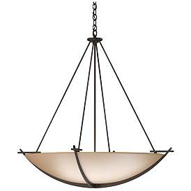 Image1 of Compass 34.2" Wide Large Scale Bronze Pendant With Sand Glass Shade