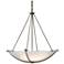 Compass 34.2" Wide Large Scale Soft Gold Pendant With Opal Glass Shade