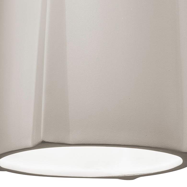 Image 2 Compass 8" Wide Matte White Ceramic LED Mini Pendant Light more views