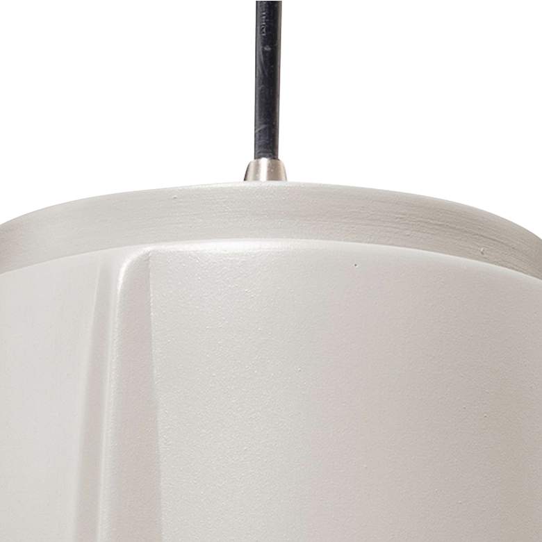 Image 3 Compass 8 inch Wide Matte White Ceramic LED Mini Pendant Light more views