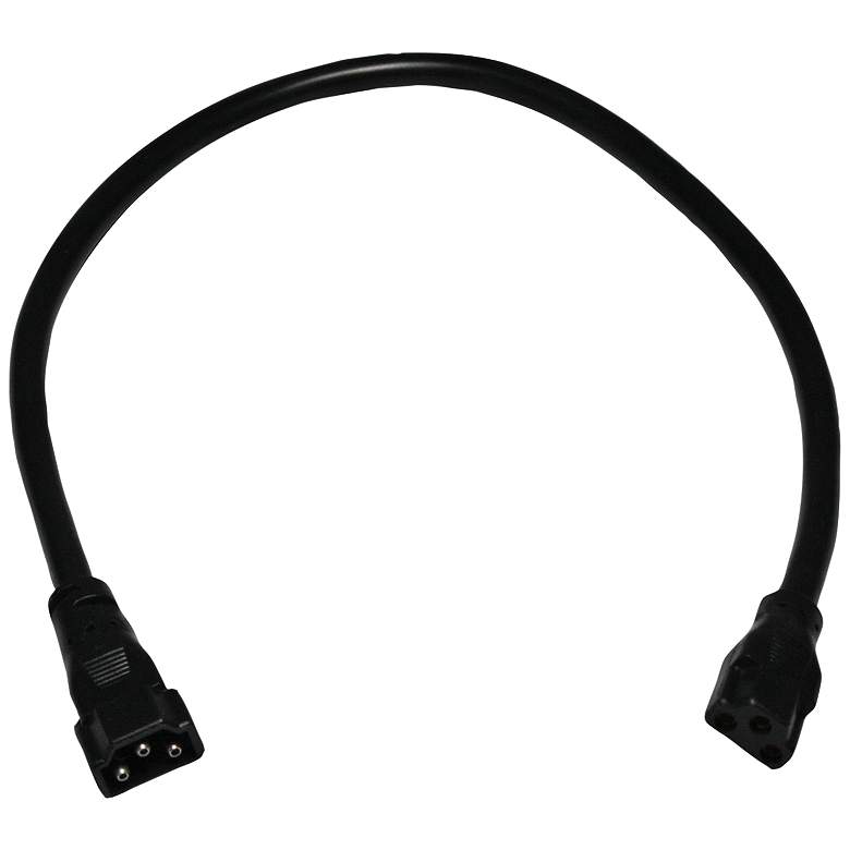 Image 1 Complete Black 12" Long Under Cabinet Connector Cable