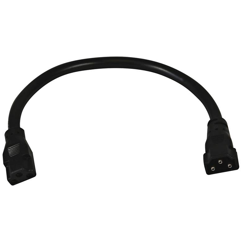Image 1 Complete Black 6" Long Under Cabinet Connector Cable