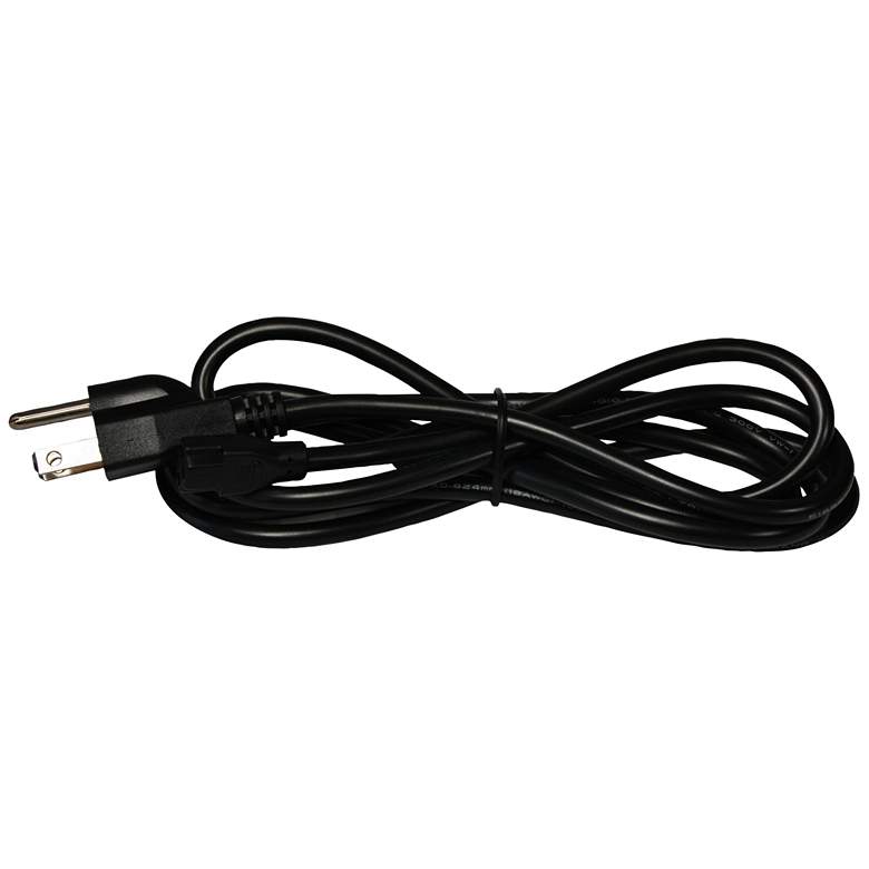 Image 1 Complete Black 6' Long Under Cabinet Power Cord