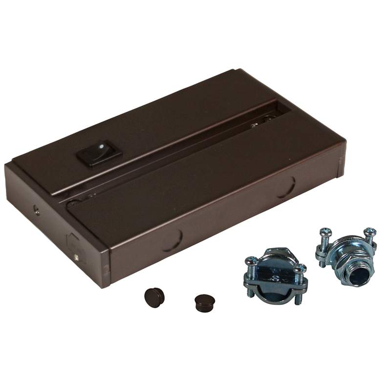 Image 1 Complete Dark Bronze LED Under Cabinet Light Hardwire Box
