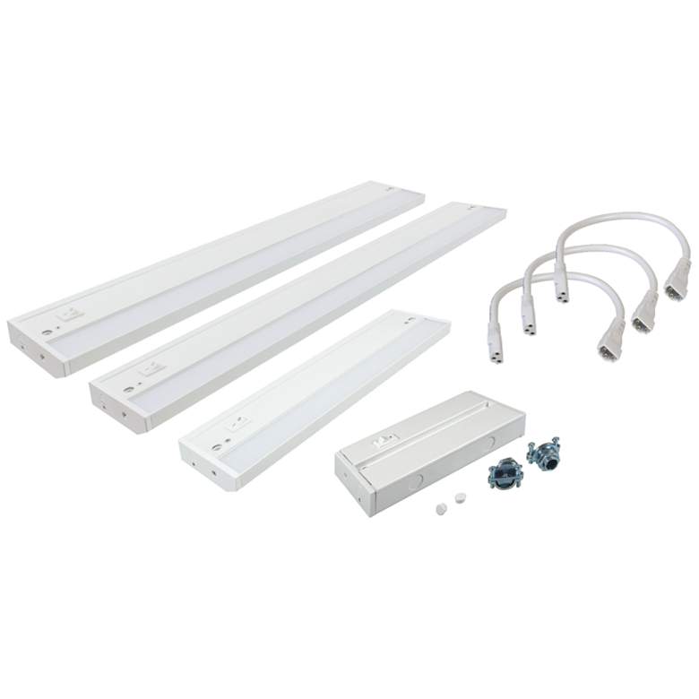 Image 1 Complete LED Under Cabinet Light Kit with Hardwire Box