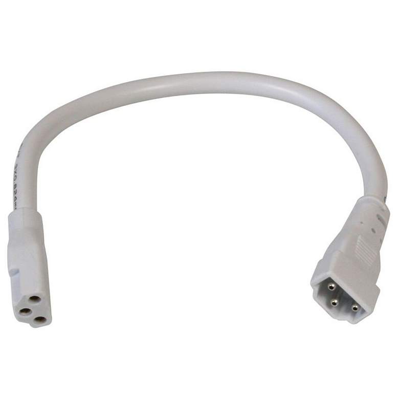 Image 1 Complete White 12" Long Under Cabinet Connector Cable
