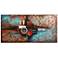 Composition I" Mixed Media Iron Hand Painted Dimensional Wall Art