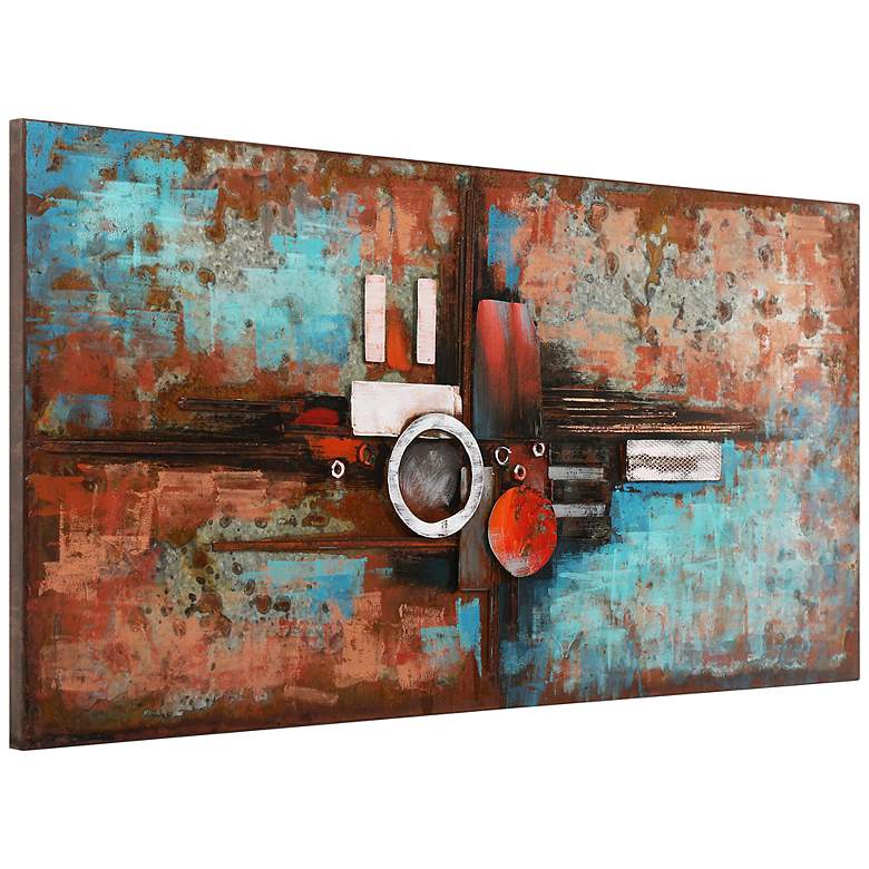Image 3 Composition I" Mixed Media Iron Hand Painted Dimensional Wall Art more views