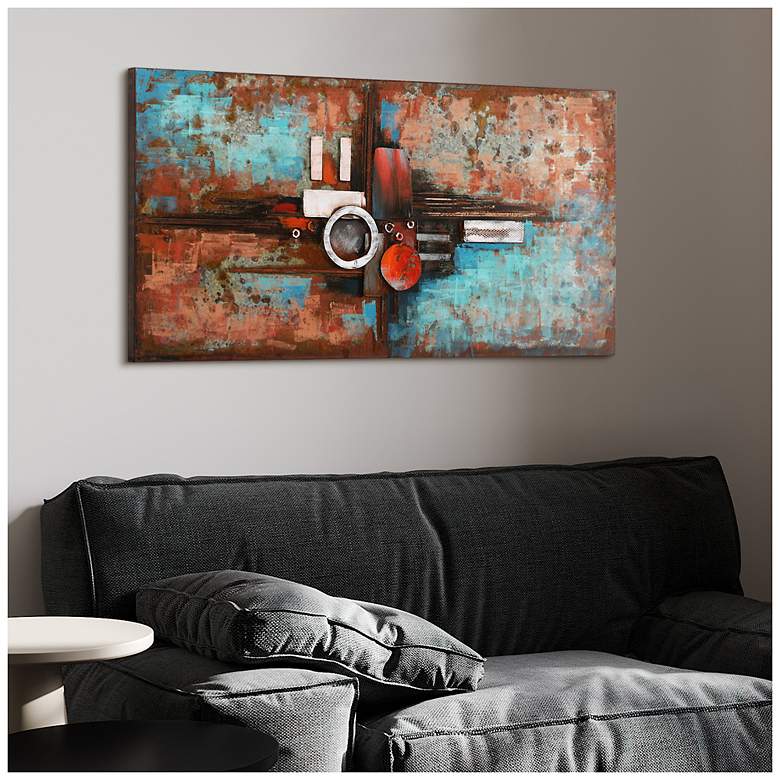 Image 5 Composition I" Mixed Media Iron Hand Painted Dimensional Wall Art more views