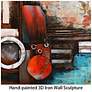 6_Composition I" Mixed Media Iron Hand Painted Dimensional Wall Art more views