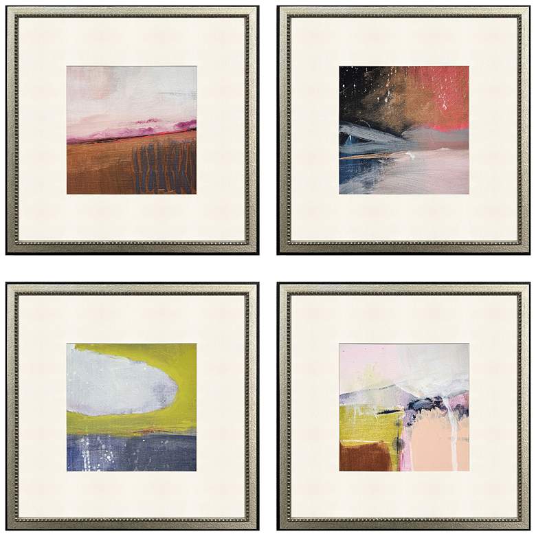 Image 1 Composition in Copper 20"W x 20"H Framed Art Set of 4