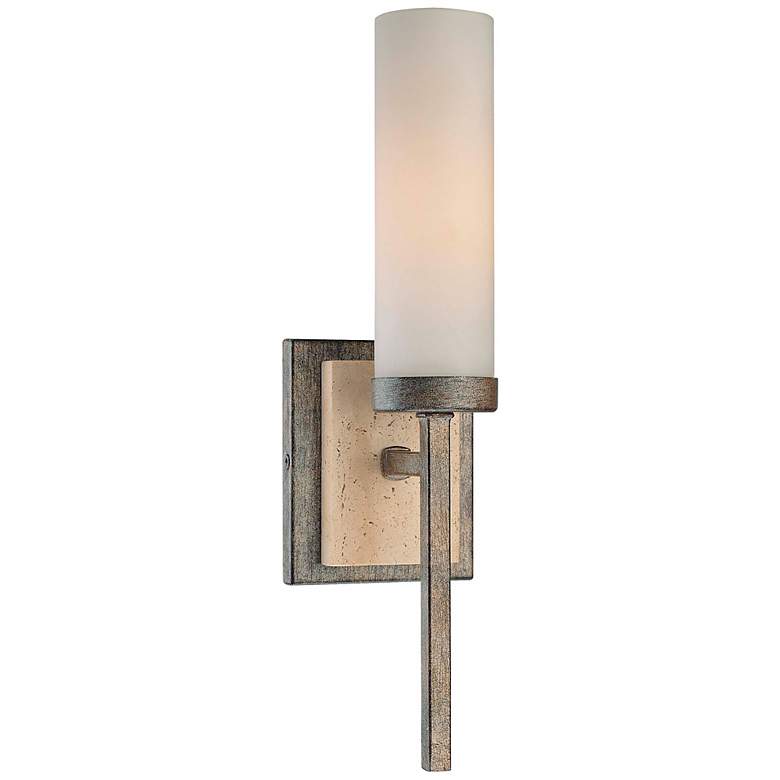 Compositions Collection 15 1/4 inch High Iron Wall Sconce