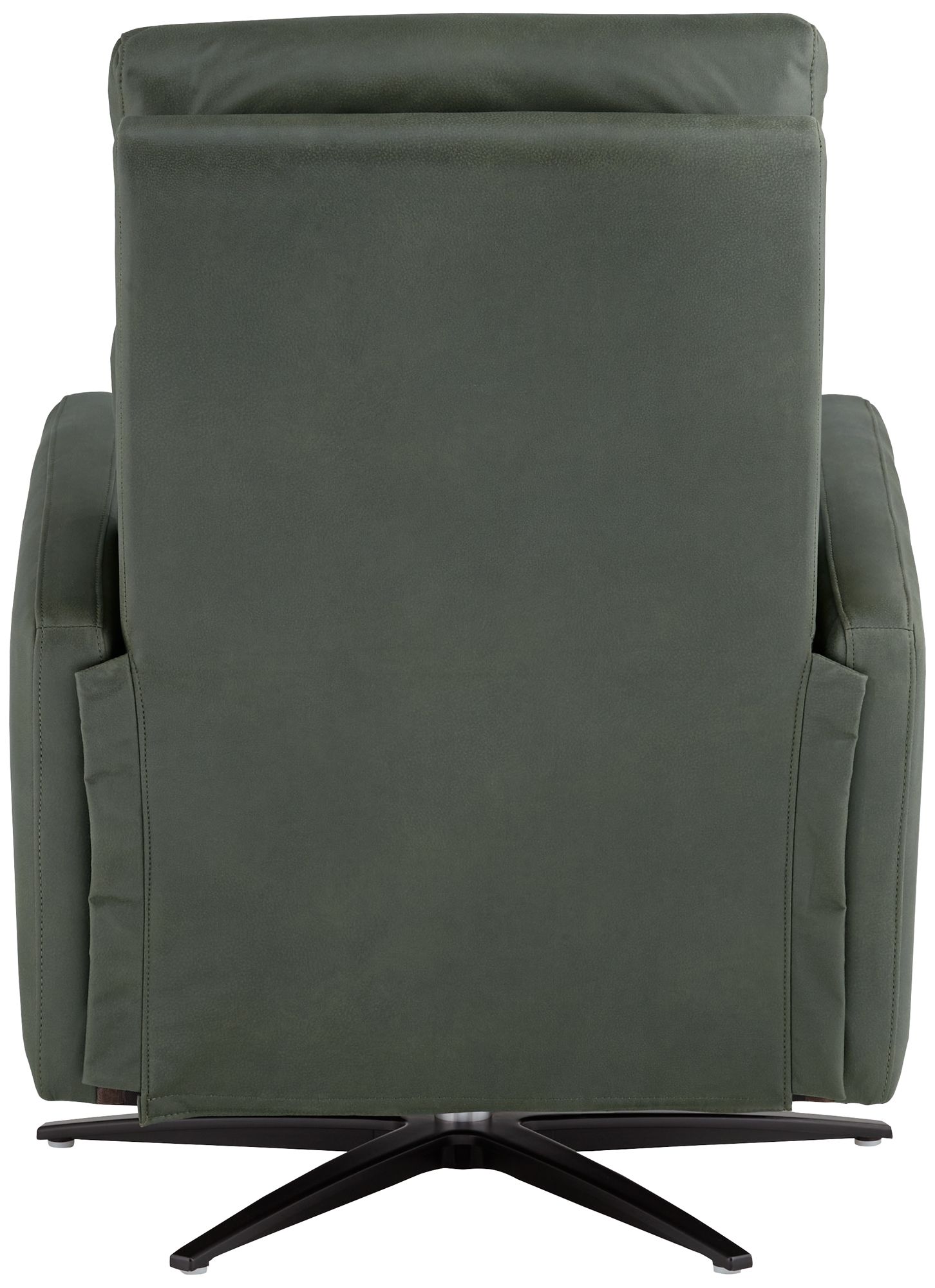 Conan Teramo Olive Faux Leather Pedestal Recliner