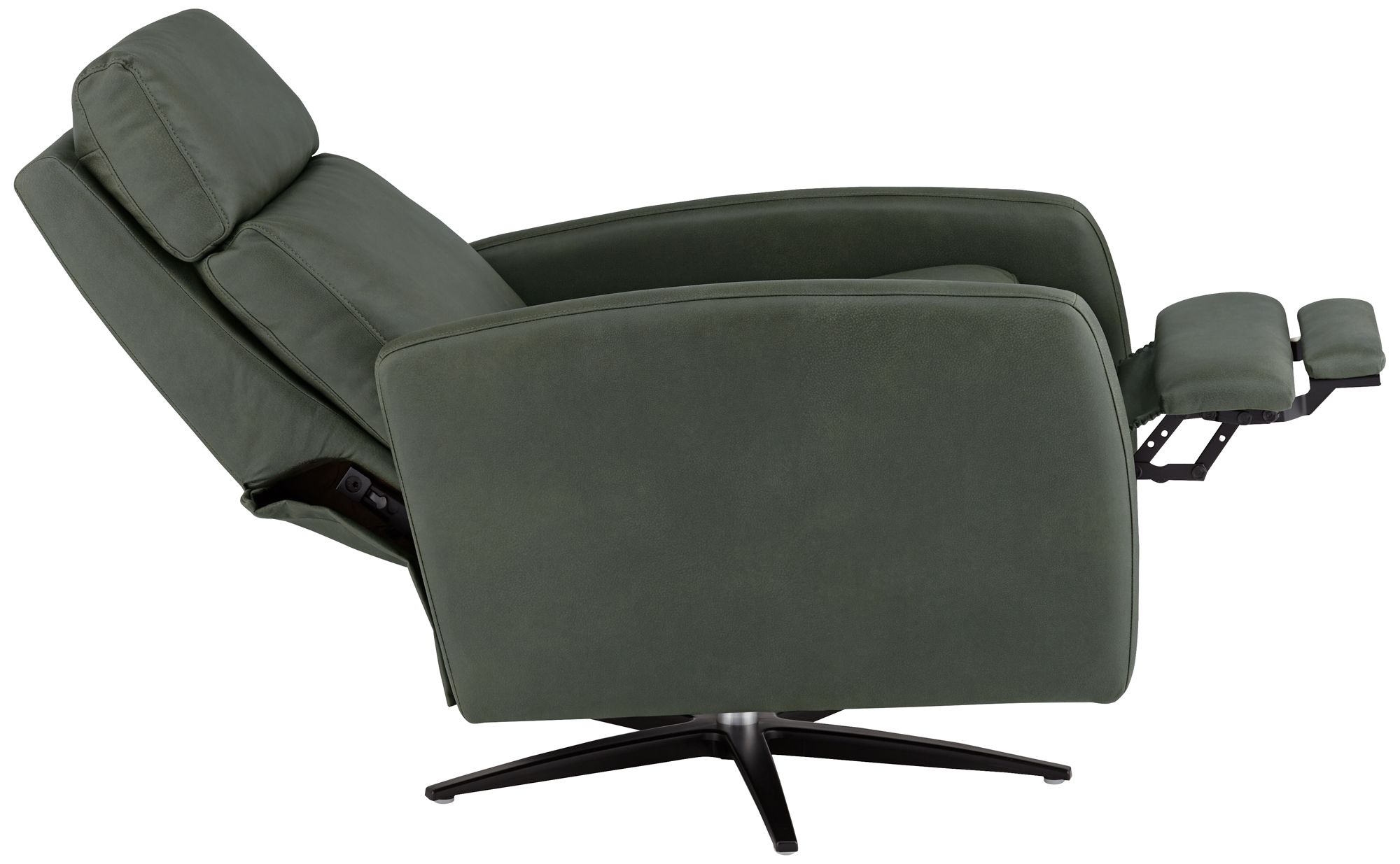 Conan Teramo Olive Faux Leather Pedestal Recliner