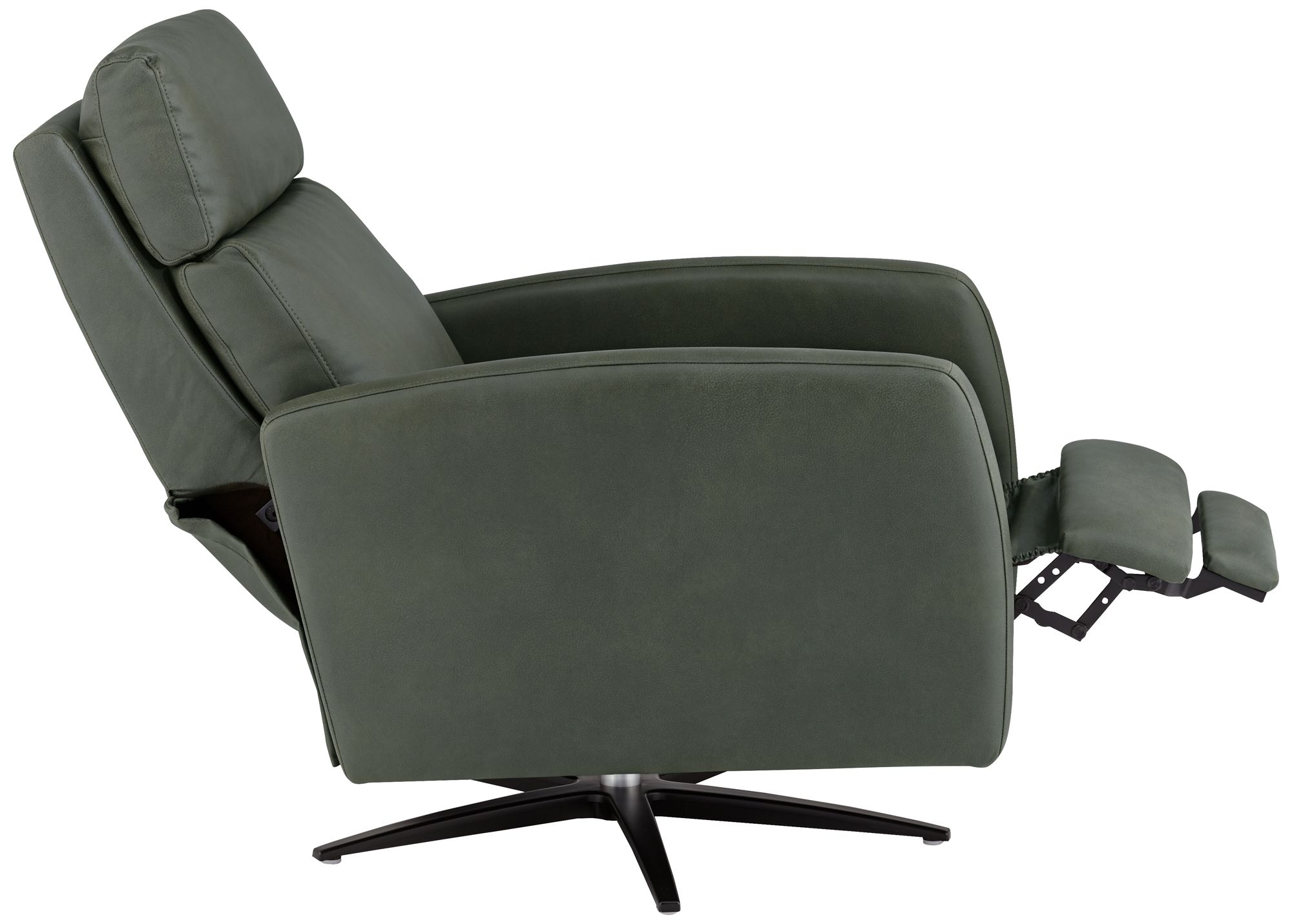 Conan Teramo Olive Faux Leather Pedestal Recliner