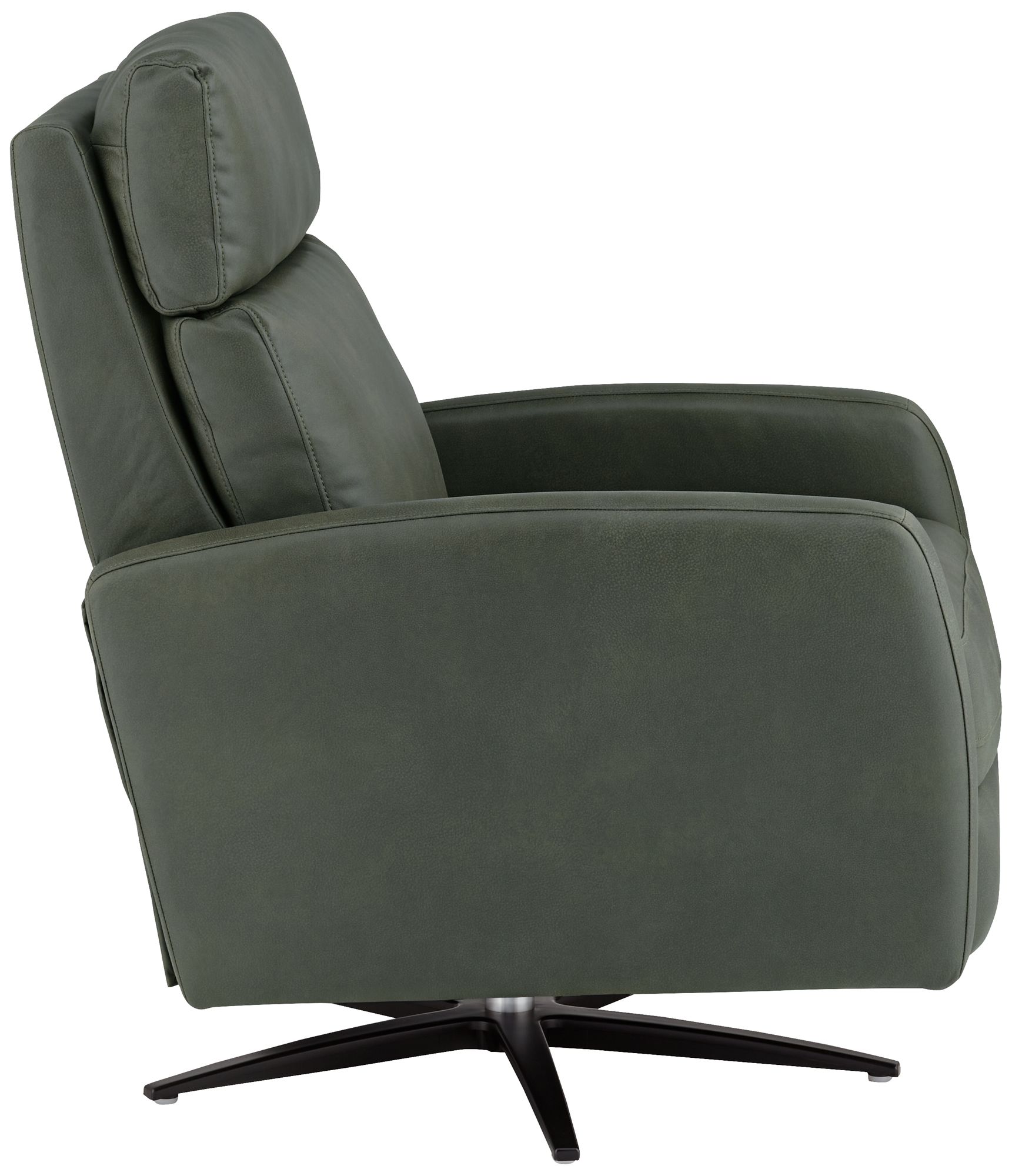 Conan Teramo Olive Faux Leather Pedestal Recliner