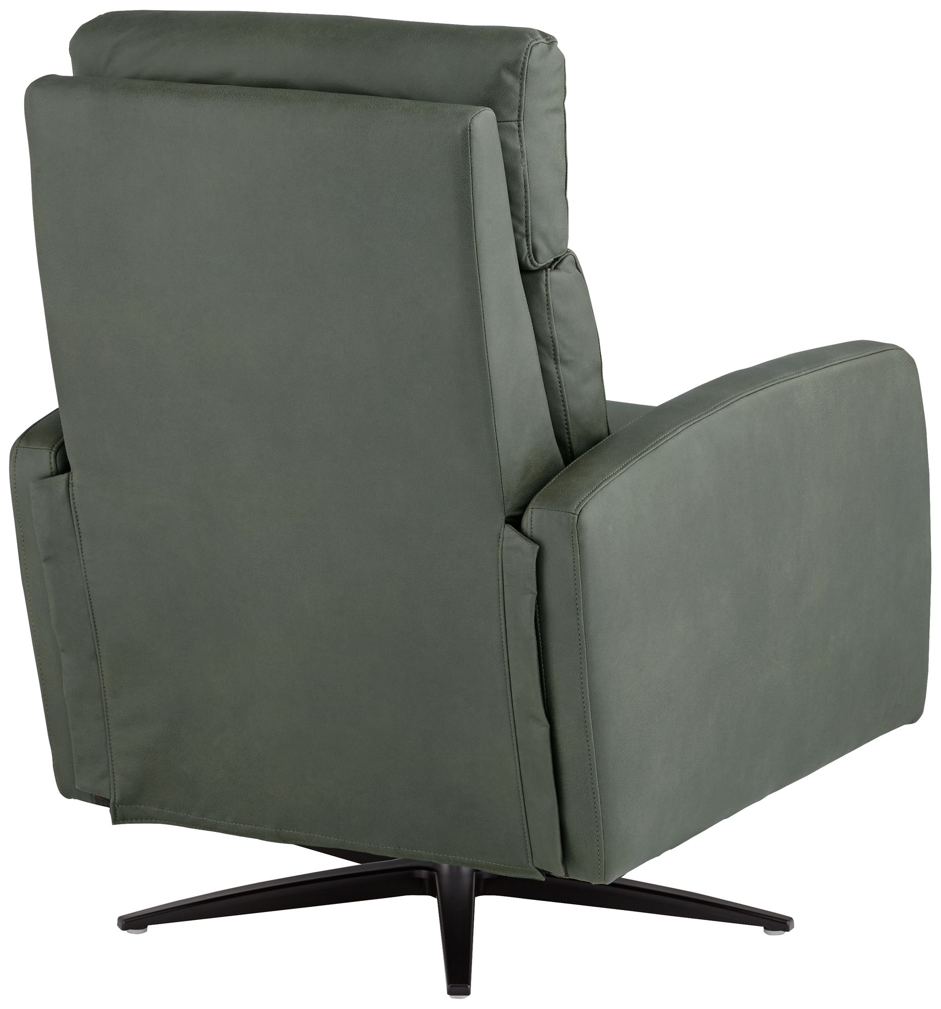 Conan Teramo Olive Faux Leather Pedestal Recliner
