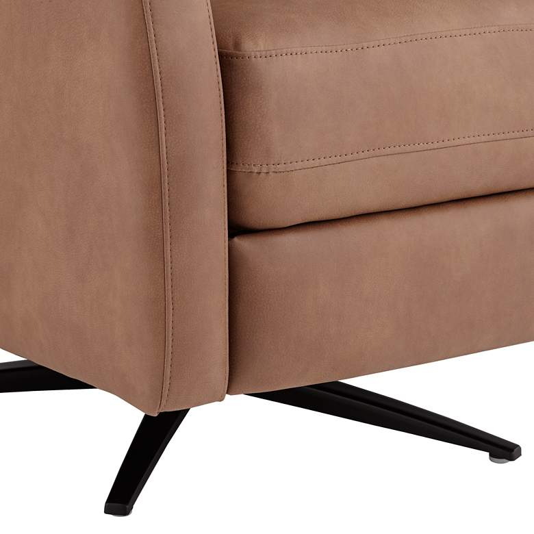 Image 6 Conan Teramo Saddle Faux Leather Pedestal Recliner more views
