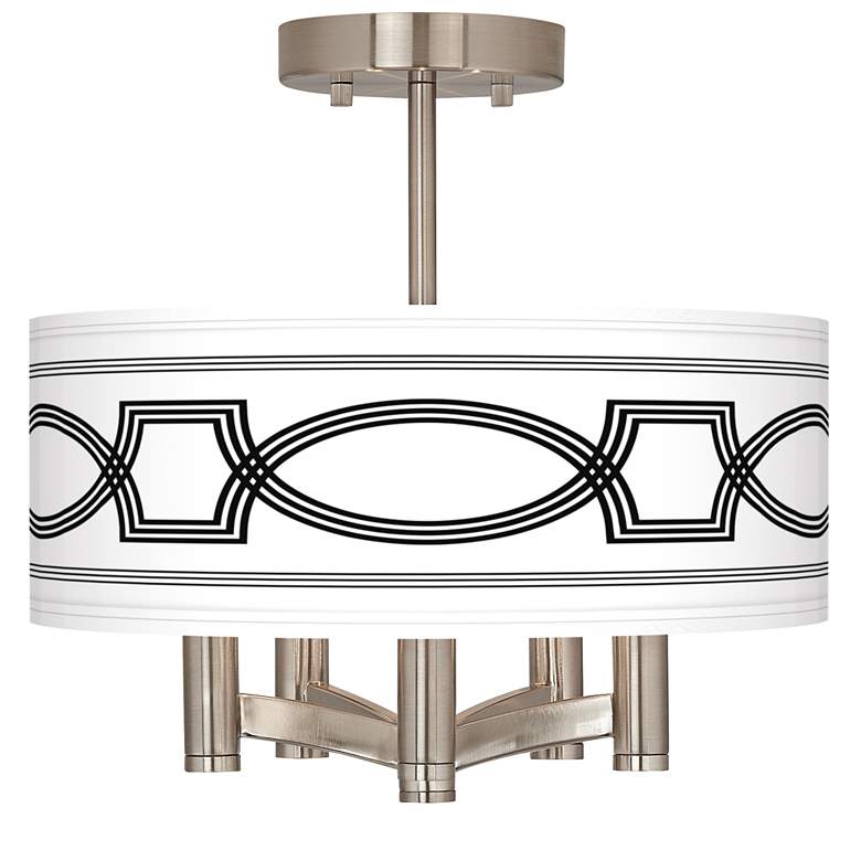 Image 1 Concave Ava 5-Light Nickel Ceiling Light