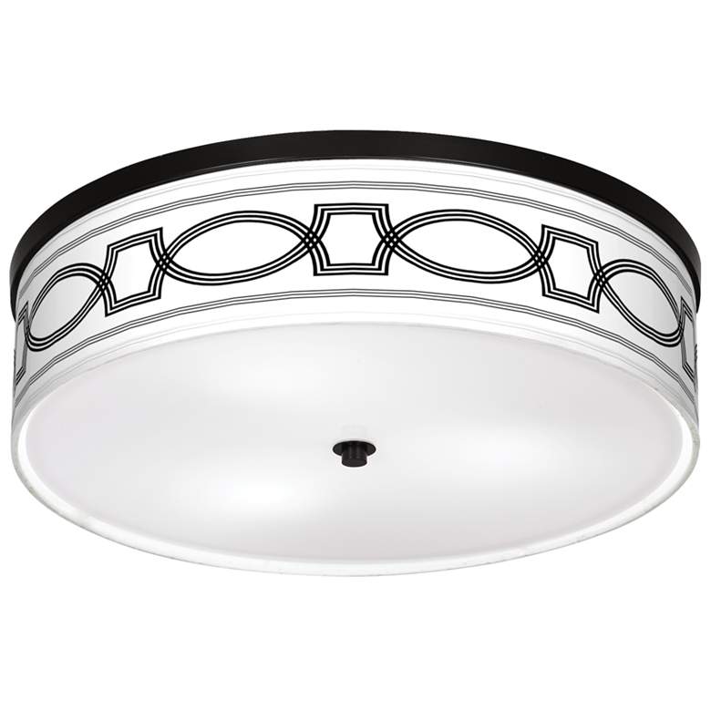 Image 1 Concave Giclee 20 1/4 inch Wide Ceiling Light