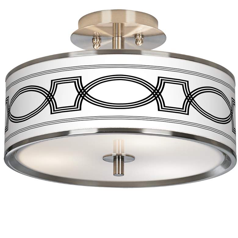 Image 1 Concave Giclee Glow 14" Wide Ceiling Light
