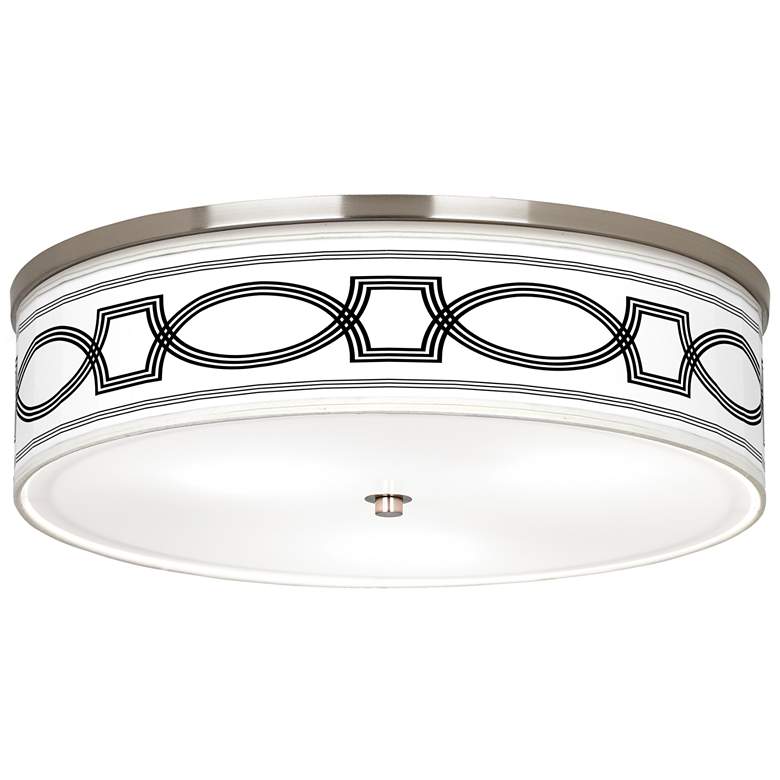 Image 1 Concave Giclee Nickel 20 1/4" Wide Ceiling Light