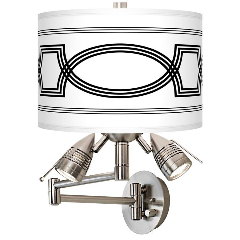 Image 1 Concave Giclee Plug-In Swing Arm Wall Lamp
