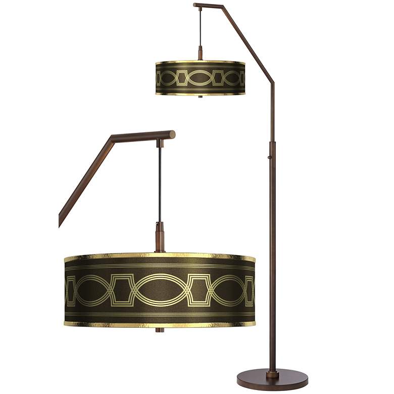 Image 1 Concave Gold Metallic Bronze Downbridge Arc Floor Lamp