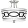 Concave Tapered Drum Giclee Ceiling Light