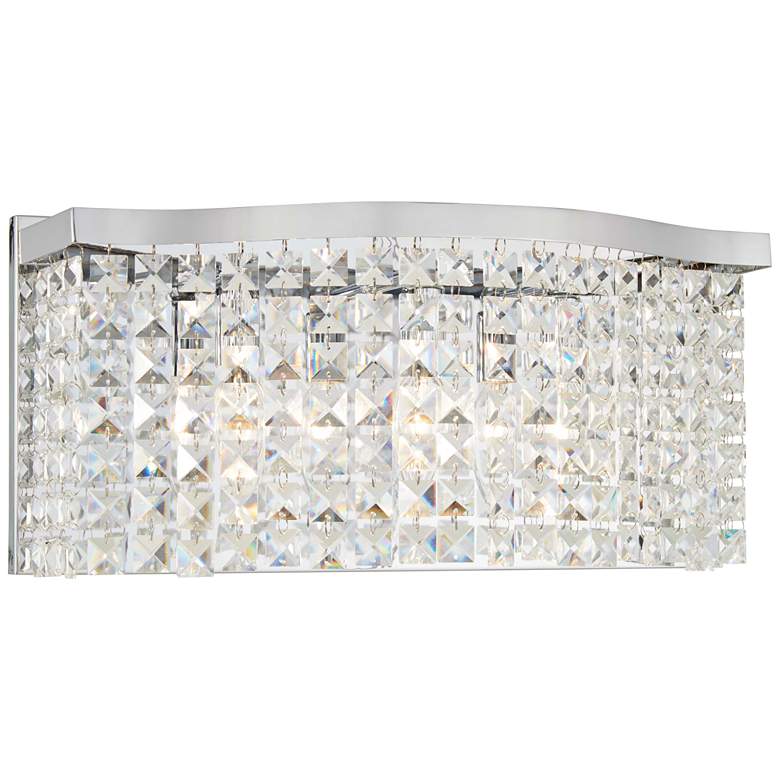 Image 1 Concentus 17" Wide Chrome and Crystal Bath Light